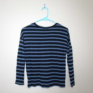 Vince  Striped Long Dolman Sleeve T-Shirt XXS